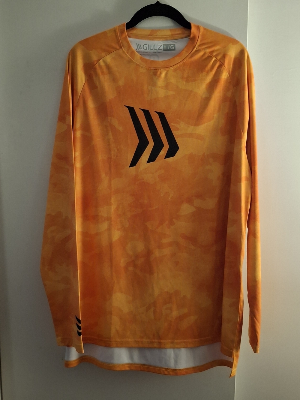 Gillz Women's Orange Camo Long Sleeve Performance Top